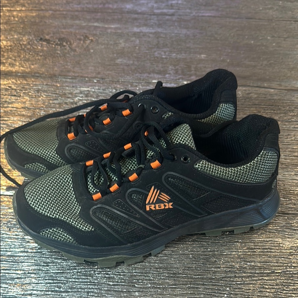 RBX Black and Orange Athletic Shoes with Durable Outsole